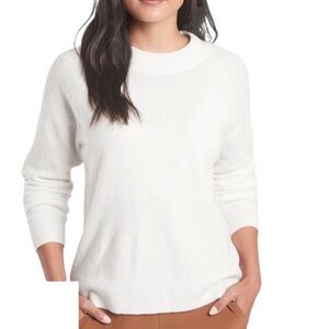 Athleta Hawthorne Crewneck Sweater Long Sleeve Cream Size XS Merino Wool 632070